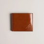 Εικόνα της 267038-TAN TED BAKER LEATHER PRUGS Embossed Corner Leather Bifold Coin Wallet