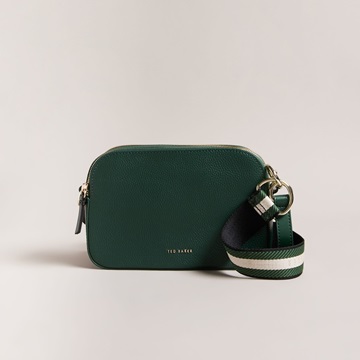 Εικόνα της 260463-green TED BAKER LEATHER DARCELO Branded Webbing Camera Bag