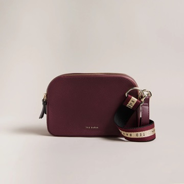 Εικόνα της 260463-purple TED BAKER LEATHER DARCELO Branded Webbing Camera Bag