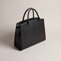 Εικόνα της 274061-BLACK TED BAKER LEATHER RICHMON Large Padlock Bag
