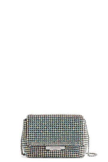 Εικόνα της 264784-SILVER TED BAKER GLITERS Crystal Mini Crossbody Bag