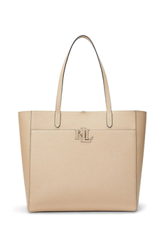 Εικόνα της 425-431960183/004 RALPH LAUREN ΔΕΡΜΑΤΙΝΗ ΤΣΑΝΤΑ BEIGE