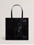 Εικόνα της 281935-BLACK TED BAKER VANNDA Croc Effect Large Icon Bag