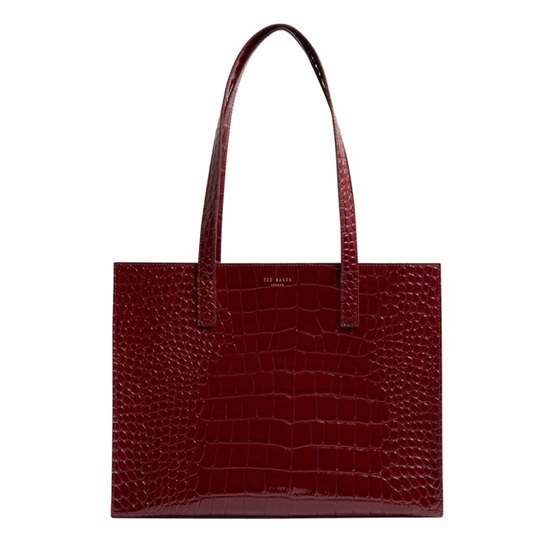 Εικόνα της 282509-WINE TED BAKER WELONA Elongated Croc Icon Bag