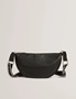 Εικόνα της 281395-BLACK TED BAKER LORREEN Webbing Leather Half Moon Crossbody Bag