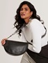 Εικόνα της 281395-BLACK TED BAKER LORREEN Webbing Leather Half Moon Crossbody Bag