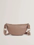Εικόνα της 281395-TAUPE TED BAKER LORREEN Webbing Leather Half Moon Crossbody Bag