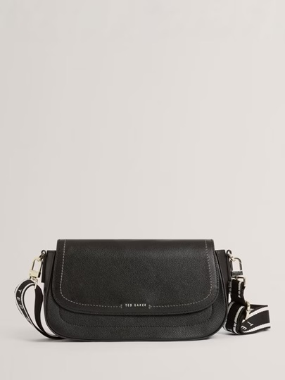 Εικόνα της TED BAKER LOUIIZE Webbing Leather Flapover Crossbody Bag