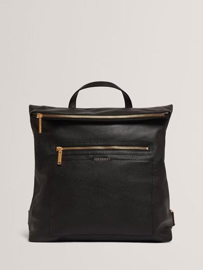 Εικόνα της 281725-BLACK TED BAKER LUCCEA Webbing Leather Backpack