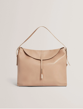 Εικόνα της 281423-CAMEL TED BAKER RYSANN Bar Detail Leather Slouchy Bag