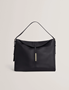 Εικόνα της 281423-NAVY TED BAKER RYSANN Bar Detail Leather Slouchy Bag