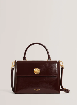 Εικόνα της 281828-WINE TED BAKER ROSENAU Rose Detail Crinkle Medium Top Handle BaG