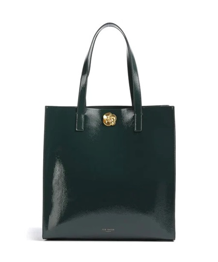 Εικόνα της 282271-GREEN TED BAKER ROSENNI Rose Detail Crinkle Large Tote Bag