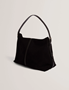 Εικόνα της 281373-BLACK TED BAKER SLLOANE Leather Suede Slouchy Shoulder Bag
