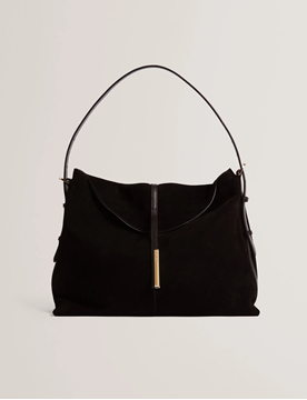 Εικόνα της 281373-BLACK TED BAKER SLLOANE Leather Suede Slouchy Shoulder Bag