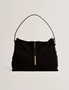 Εικόνα της 281373-BLACK TED BAKER SLLOANE Leather Suede Slouchy Shoulder Bag