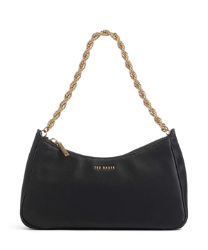 Εικόνα της 281864-BLACK TED BAKER AGNISE Chain Detail Satin Shoulder Bag