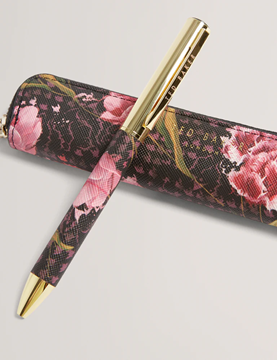 Εικόνα της 282020-BLACK TED BAKER TUNISA Printed Saffiano Pen and Pouch