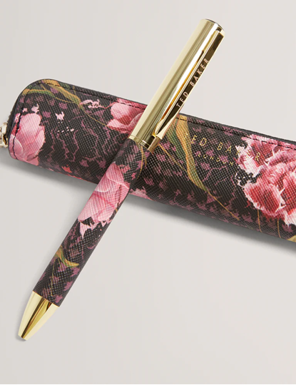 Εικόνα της 282020-BLACK TED BAKER TUNISA Printed Saffiano Pen and Pouch