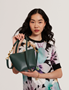 Εικόνα της 281370-GREEN  TED BAKER WAVELY Weave Handle Leather Small Bucket Bag