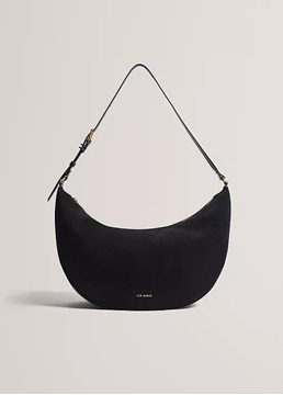 Εικόνα της 281833-BLACK TED BAKER TALIEE Suede Belted Detail Hobo Bag