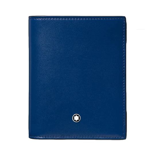 Εικόνα της 129678  MONT BLANC COMPACT WALLET 6 MEISTERSTÜCK BLACK / BLUE COMPARTMENTS