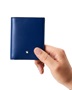 Εικόνα της MONT BLANC COMPACT WALLET 6 MEISTERSTÜCK BLACK / BLUE COMPARTMENTS