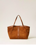 Εικόνα της 261TB7100-11061 TWINSET SUEDE SHOPPER BAG BROWN
