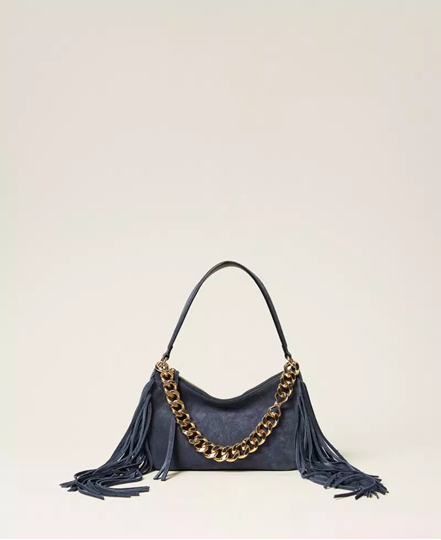 Εικόνα της 261TB7084-05259 TWINSET SUEDE LILIANE SMALL BAG BLUE