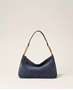 Εικόνα της 261TB7086-05259 TWINSET SUEDE LILIANE MEDIUM BAG WITH RINGS BLUE