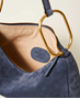Εικόνα της 261TB7086-05259 TWINSET SUEDE LILIANE MEDIUM BAG WITH RINGS BLUE