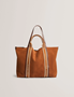 Εικόνα της 283738-BROWN TED BAKER LAURREL Suede Webbing Detail Large Shopper