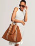 Εικόνα της 283738-BROWN TED BAKER LAURREL Suede Webbing Detail Large Shopper