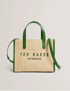 Εικόνα της 284037-GREEN TED BAKER PAOLINA Faux Raffia Small Icon Bag