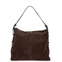Εικόνα της 281733-BROWN TED BAKER ANNIYSE TB Script Detail Slouchy Suede Bag