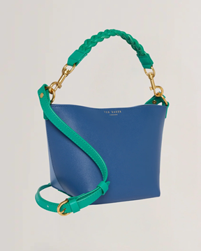 Εικόνα της 282331-BLUE TED BAKER WYNOLA Woven Handle Colourblock Small Bag