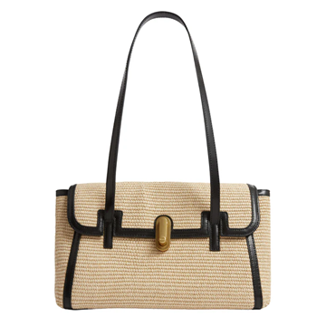 Εικόνα της 283250-NATURAL TED BAKER KKYLII Twist Lock Detail Raffia Tote Bag