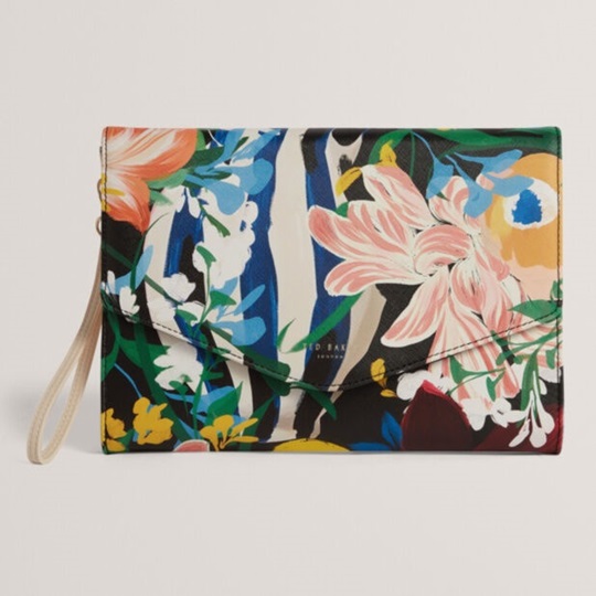 Εικόνα της 284119-MULTICOL TED BAKER BOUIONI Floral Bouquet Printed Envelope Pouch