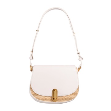 Εικόνα της 284033-IVORY TED BAKER KKAIA Twist Lock Detail Raffia Trim Shoulder B