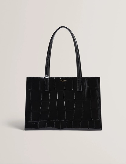 Εικόνα της 282818-black TED BAKER WELONA Croc Effect Elongated Icon Bag