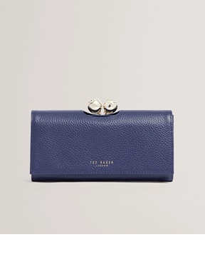 Εικόνα της 284940-blue TED BAKER ROOSALI Rose Detail Leather Large Bobble Purse
