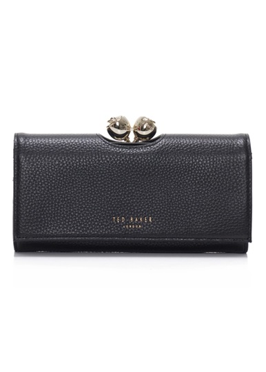 Εικόνα της 283900-black TED BAKER ROOSALI Rose Detail Leather Large Bobble Purse