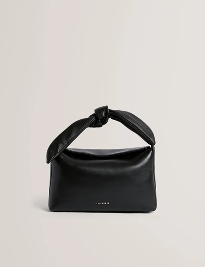 Εικόνα της 285694-black TED BAKER NYAAL Soft Knot Bow leather Shoulder Bag