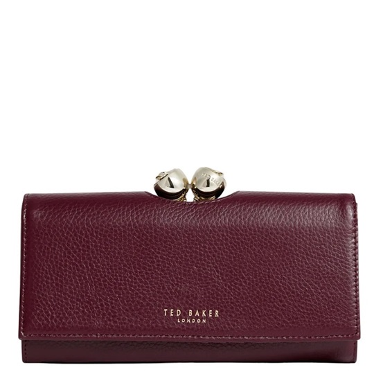 Εικόνα της 284940-red TED BAKER ROOSALI Rose Detail Leather Large Bobble Purse