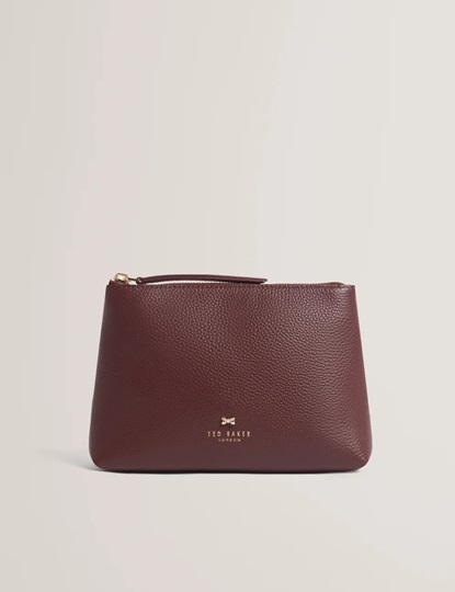 Εικόνα της 285630-red TED BAKER MANII Bow Detail Leather Wash Bag