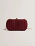 Εικόνα της 283985-red TED BAKER PLISSE Pleated Satin Hard Clutch