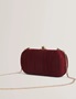 Εικόνα της 283985-red TED BAKER PLISSE Pleated Satin Hard Clutch