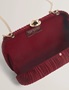 Εικόνα της 283985-red TED BAKER PLISSE Pleated Satin Hard Clutch