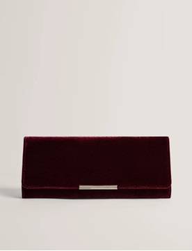 Εικόνα της 285634-red TED BAKER MAROAH Velvet Elongated Evening Bag
