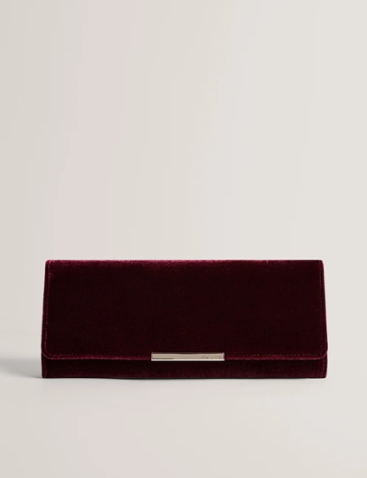 Εικόνα της 285634-red TED BAKER MAROAH Velvet Elongated Evening Bag